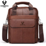 HUMERPAUL Men Bag 100% Genuine Leather Shoulder Handbags High Capacity Cross Bags For Men - Image 6