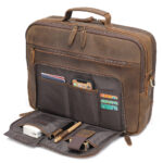 Marrant Men Genuine Leather Briefcase Vintage Style Leather Briefcase Laptop Bag Handbag For Man - Image 6