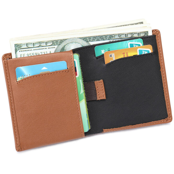 WESTAL Unisex short Leather Coin Purse Original Slim Wallet Card Holder for Mens Multi-Function Money Clip Wallet - Image 6