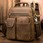 Marrant Designer Men Vintage Genuine Leather Zipper Pocket Shoulder Bag Men Handbag Crossbody Bag Messenger Bag - Image 6
