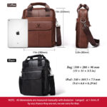 HUMERPAUL Men Bag 100% Genuine Leather Shoulder Handbags High Capacity Cross Bags For Men - Image 5