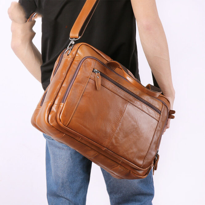 17 inch leather computer bag - Image 9