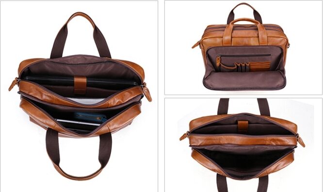 17 inch leather computer bag - Image 4