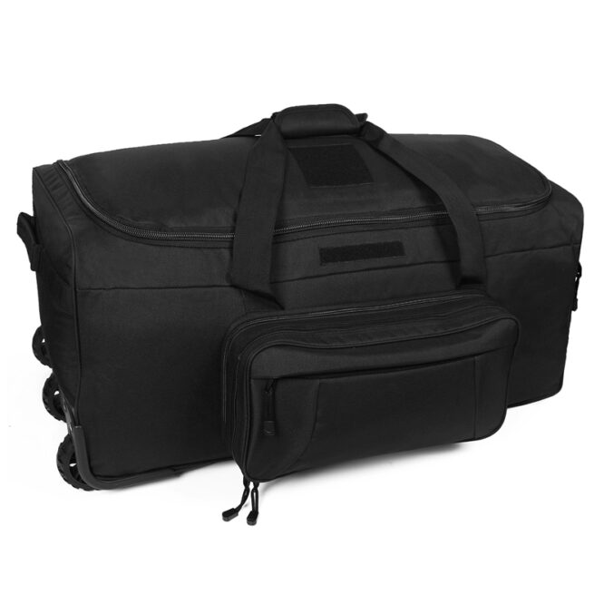 High land Tactical Squad Rolling Duffel  CAMO Tactical Wheeled Deployment Trolley Duffle Travel Bag - Image 6