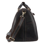 Promotion Cheap Genuine Leather Cowhide Weekender Travel Duffle Bag - Image 3