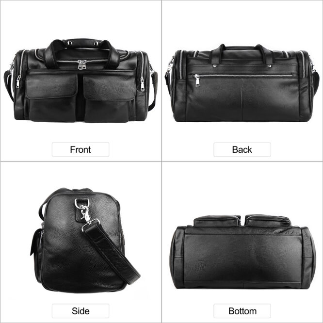 Large Capacity Gym Durable Carrier Luggage Travel Overnight Bag Suit Bag Male Cowhide Business Duffle Travel Bags