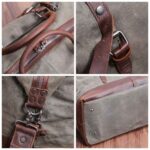 Custom Leather travel duffle and Tote garment bag - Image 5