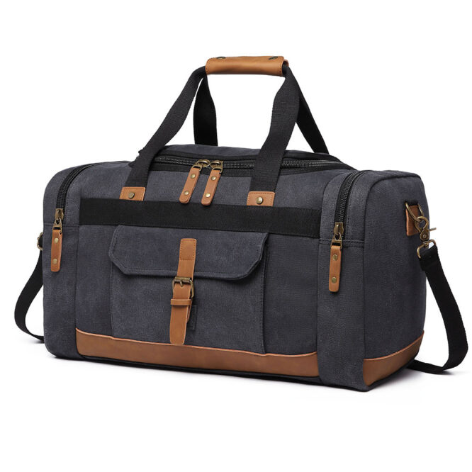 Leather  Duffel Bag Oversize Weekend Travel Carry On Bag For Men - Image 2