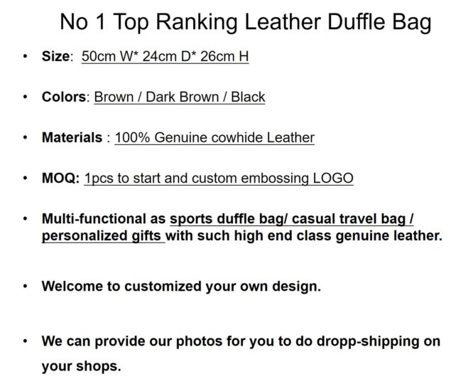 Handmade Custom Leather Duffle bags for Men and Leather Travel Overnight Weekend Sports Gym Duffel Carry On bag - Image 3