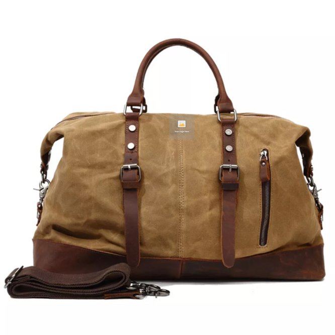 Sport Leather Duffle With Shoe Compartment Customized Bags - Image 3