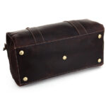 Full Grain Leather Gym Duffel Bag, Crazy horse leather Travel Duffle Weekender Bag - Image 4