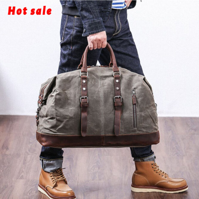 Sport Leather Duffle With Shoe Compartment Customized Bags - Image 2