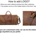 Men Leather weekender bag Single Shoulder Pack With Shoes Compartment - Image 4