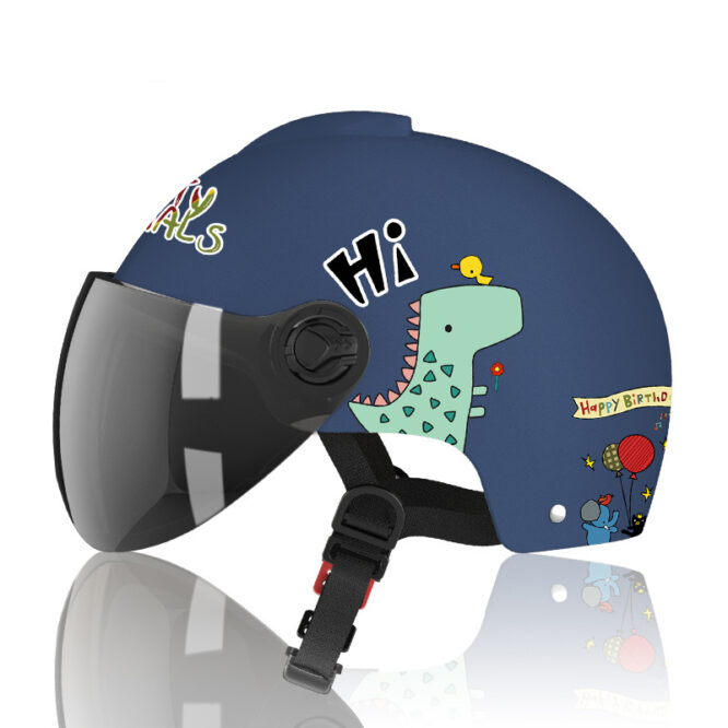 Children's Cartoon Electric Battery Car Helmet - Image 6