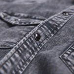 Men Denim Short-sleeved Slim Shirt Shirt - Image 4
