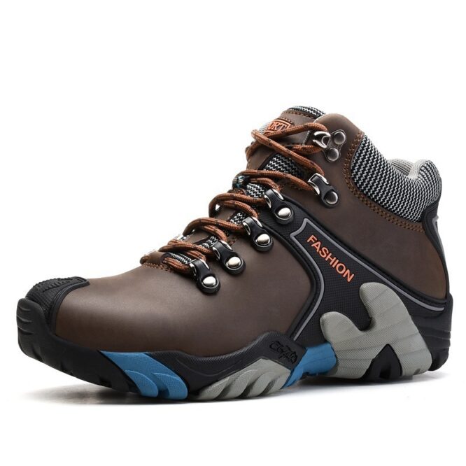 Men'S High-Top Non-Slip And Wear-Resistant Outdoor Hiking Shoes - Image 3