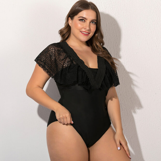 Black webbing enlarged swimsuit - Image 5
