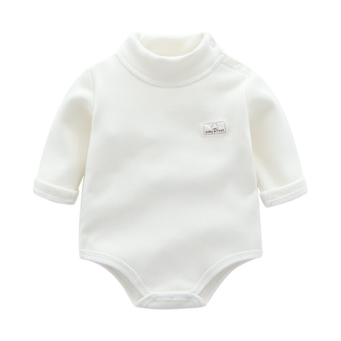 Baby Plus Velvet Warm Triangle Romper Crawl - Image 5