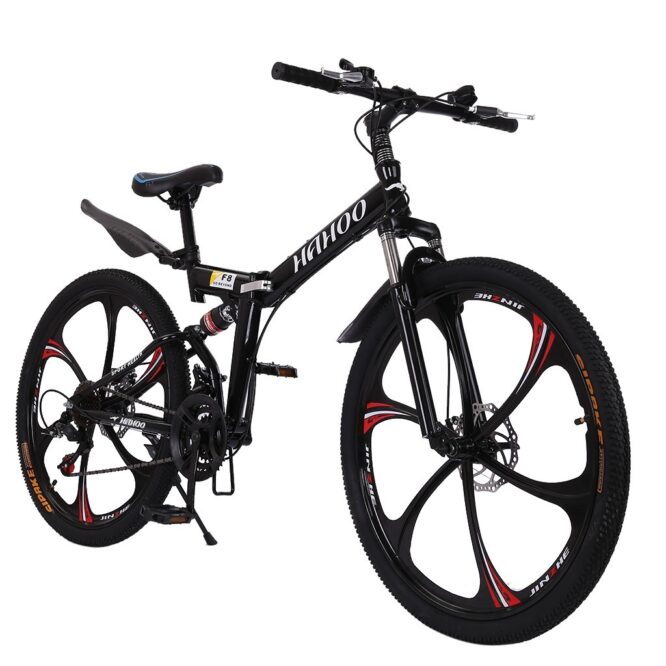 26 Inch Mountain Bike With 21 Speed Dual Disc Brakes Full Suspension Non-slip - Image 3