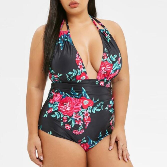 Printed one-piece swimsuit - Image 3