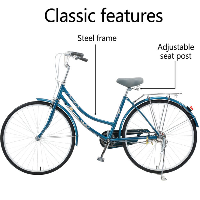 26-Inch Womens Comfort Bikes Beach Cruiser Bike Single Speed Bicycle Comfortable Bicycle - Image 5