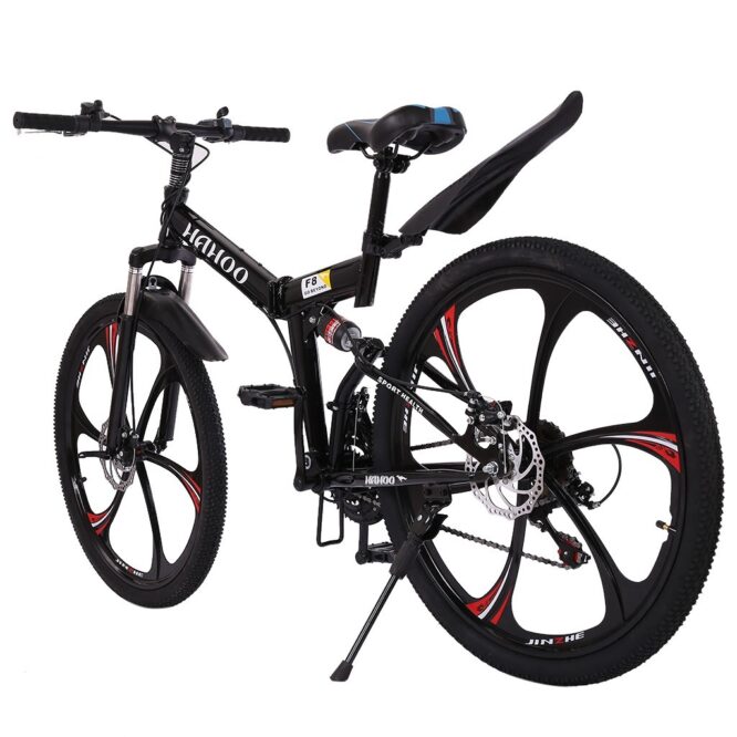 26 Inch Mountain Bike With 21 Speed Dual Disc Brakes Full Suspension Non-slip - Image 4