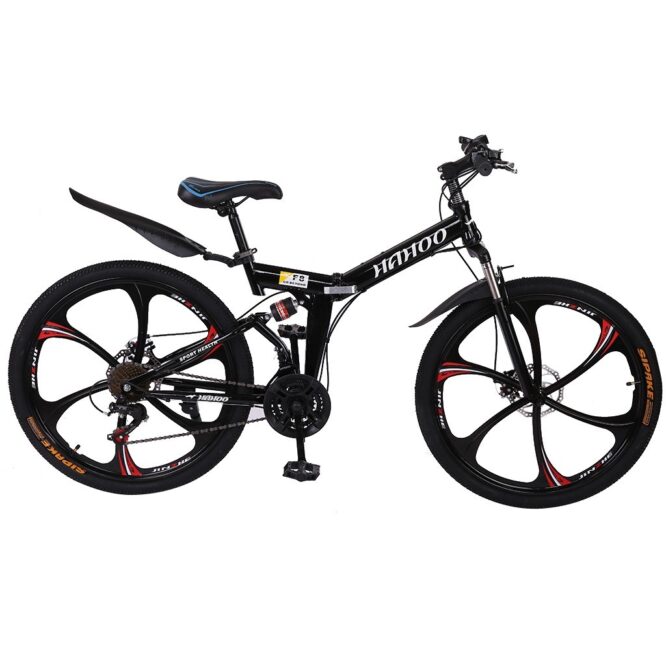 26 Inch Mountain Bike With 21 Speed Dual Disc Brakes Full Suspension Non-slip - Image 2