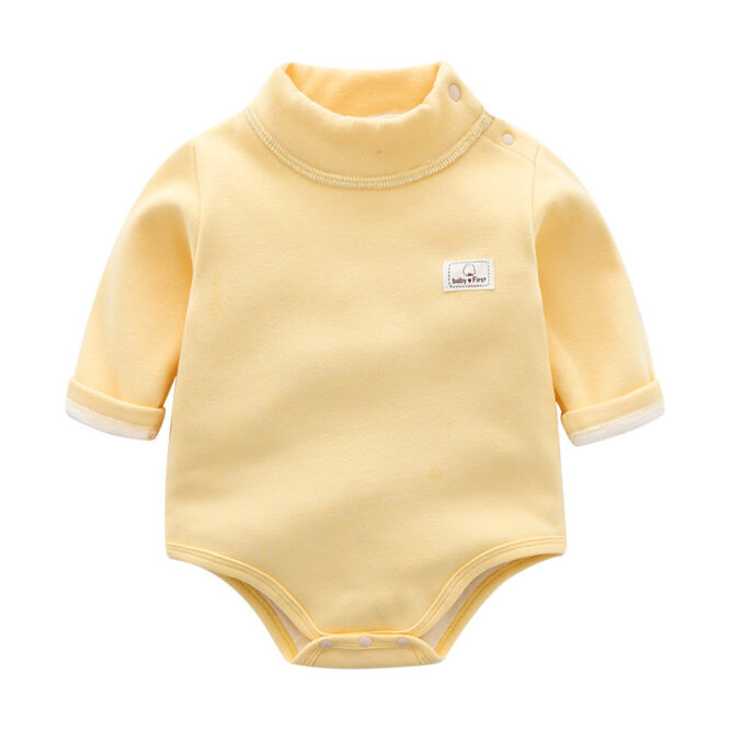 Baby Plus Velvet Warm Triangle Romper Crawl - Image 2