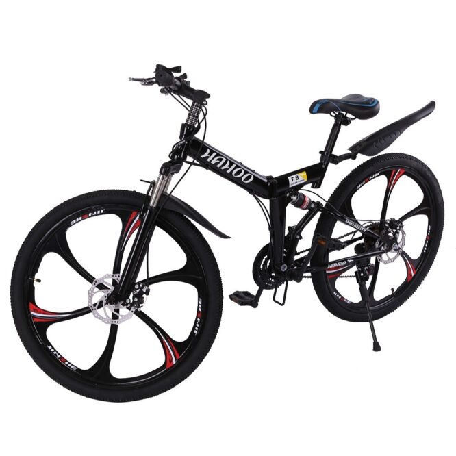 26 Inch Mountain Bike With 21 Speed Dual Disc Brakes Full Suspension Non-slip - Image 7