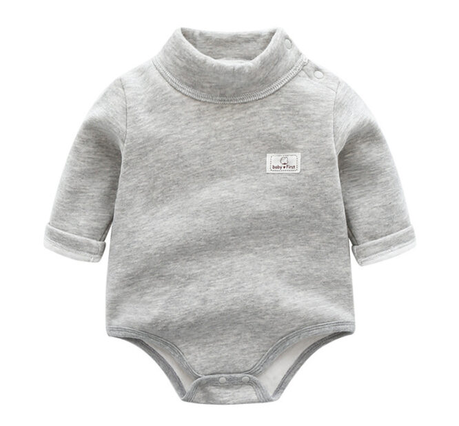 Baby Plus Velvet Warm Triangle Romper Crawl - Image 6
