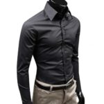 Business Shirt Fashion Candy Color Men's Casual Long-Sleeved Shirt - Image 4