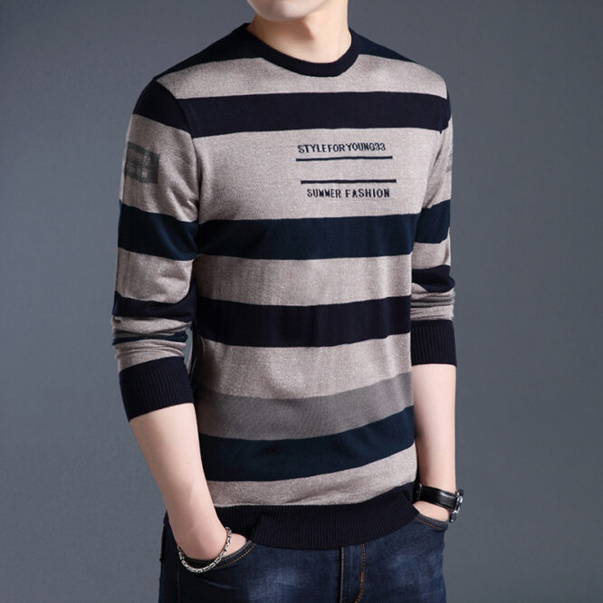 Men'S Long-Sleeved T-Shirts Men'S Bottoming Shirt Casual Round Neck - Image 4