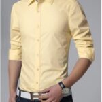 Business Shirt Fashion Candy Color Men's Casual Long-Sleeved Shirt - Image 10