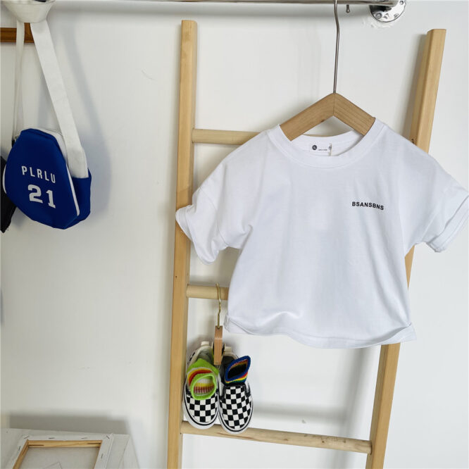 Boys' Short Sleeve T-shirt Summer Children's Summer Top Cotton Cashew Flower Printing Thin Loose Middle School Children's Half Sleeve Fashion - Image 3