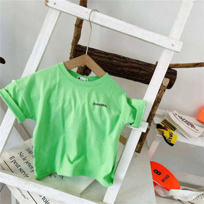 Boys' Short Sleeve T-shirt Summer Children's Summer Top Cotton Cashew Flower Printing Thin Loose Middle School Children's Half Sleeve Fashion - Image 5