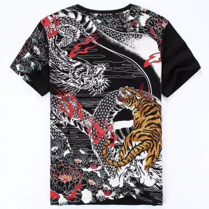 Embroidered tiger short sleeve