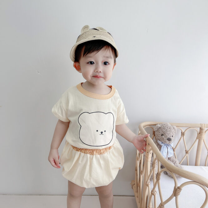 Baby Children's Summer Boy Suit Korean Children's Short-sleeved Shorts Outing Suit Two-piece Summer - Image 5