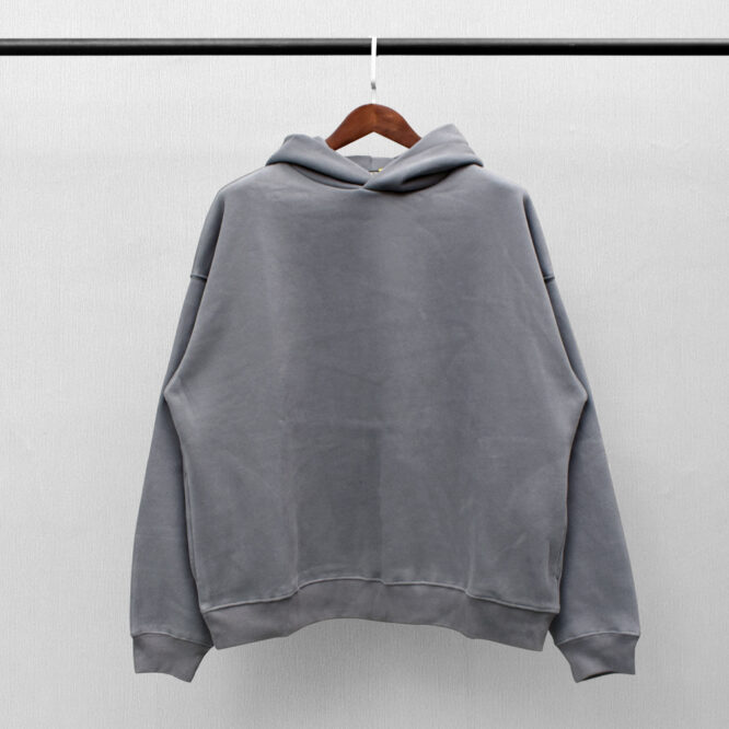 Classic Solid Color High Street Plus Fleece Hooded Sweater Men - Image 3