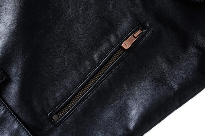Large Size Men's Suit Parker Leather Jacket - Image 4