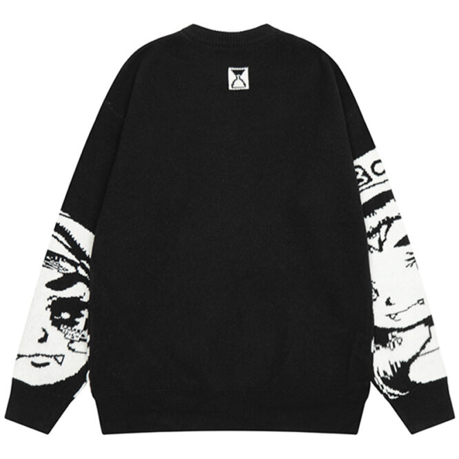 Design Miracle Print Drop Shoulder Crewneck Sweater For Men And Women - Image 2