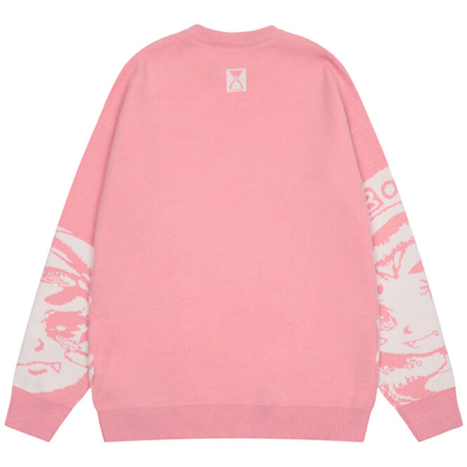 Design Miracle Print Drop Shoulder Crewneck Sweater For Men And Women - Image 3