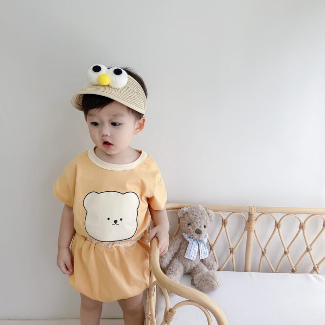 Baby Children's Summer Boy Suit Korean Children's Short-sleeved Shorts Outing Suit Two-piece Summer