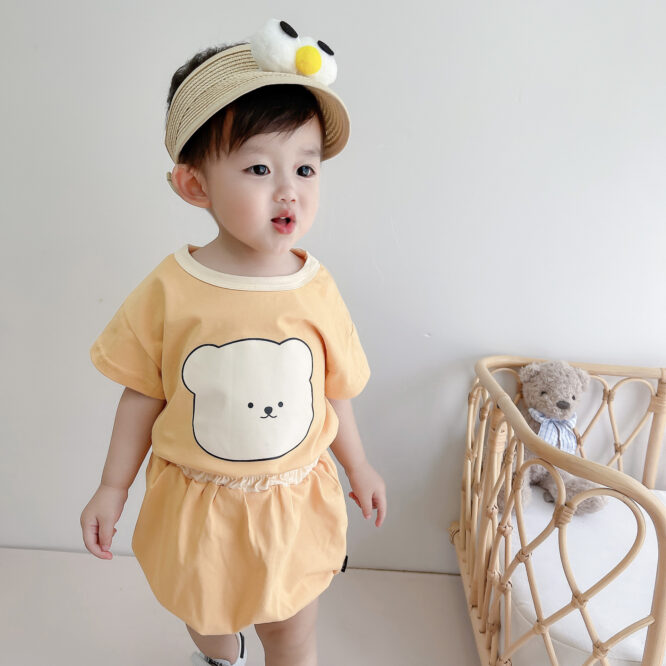 Baby Children's Summer Boy Suit Korean Children's Short-sleeved Shorts Outing Suit Two-piece Summer - Image 2