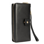 Fashion Men Long Wallet Genuine Leather Male Clutches Phone Purse for Men Money Clips Card Holder Leather Wallet - Image 4