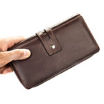 Fashion Men Long Wallet Genuine Leather Male Clutches Phone Purse for Men Money Clips Card Holder Leather Wallet - Image 5
