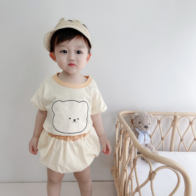 Baby Children's Summer Boy Suit Korean Children's Short-sleeved Shorts Outing Suit Two-piece Summer - Image 3