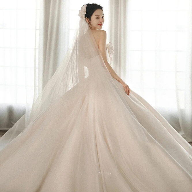 A Strapless Dress With A Big Train - Image 2