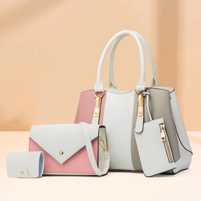 EG201 Wholesale fashion designer 4pcs hand bags ladies handbags 4 pcs sets for women 2022