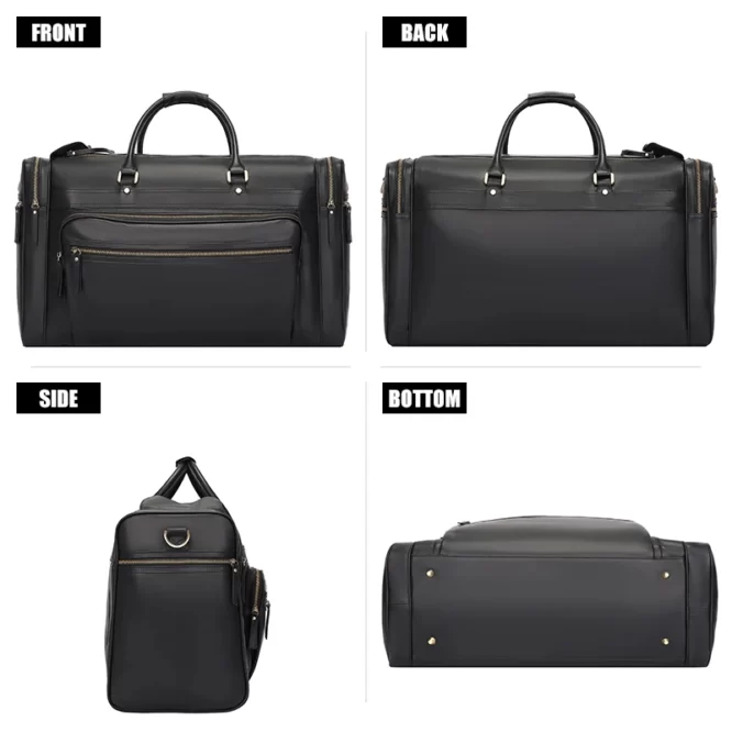 Fashion Gym Bag Travel Tote Handbags Outdoor Weekender Shoulder Luggage Waterproof Sports Leather Custom Duffel Bags For Men - Image 2