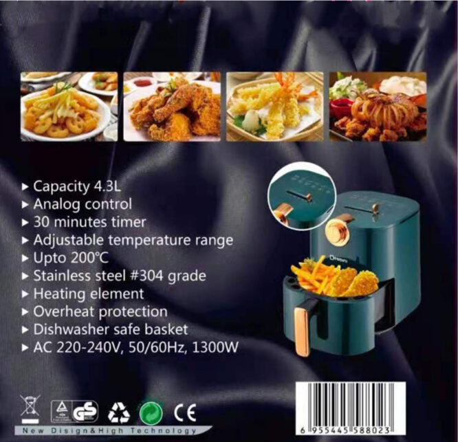 4.3L Large Capacity Electric  Fries Machine Air Fryer - Image 2